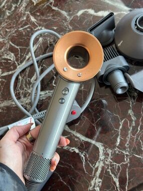 Dyson Hair Dryer in Gray with Copper Accent